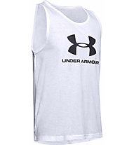 Under Armour Sportstyle Logo - Muscle Shirt - Herren, White/Black