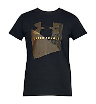 Under Armour Sportstyle Mesh Logo - T-Shirt fitness - donna, Black