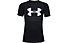 Under Armour Tech Hybrid Print Fill Logo - t-shirt fitness - ragazzo, Black/White