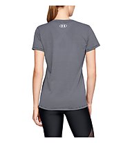 Under Armour Tech SSV Ticker - T-shirt fitness - donna, Black/White