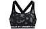 Under Armour UA Crossback MID Print - Sport BH - Damen, Black/Grey