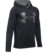 Under Armour UA Storm Armour Fleece Highlight Big Logo felpa con cappuccio fitness ragazzo, Black