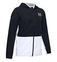 Under Armour UA Woven Track Jacket - giacca della tuta - bambino, Black/White