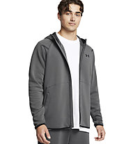 Under Armour Unstoppable Fleece Full-Zip - felpa con cappuccio - uomo, Dark Grey