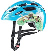 Uvex Finale Led - casco bici -  bambino, Blue/Green