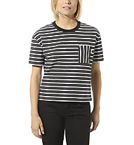 Vans Wm Mini Check Top - t-shirt tempo libero - donna, Black/White