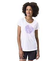 Vaude Skomer Print II - T-shirt - donna, White/Violet