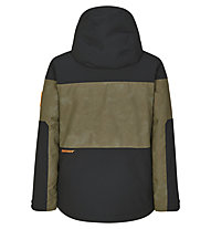 Ziener Agonis Jun - giacca da sci - bambino , Brown/Orange/Black